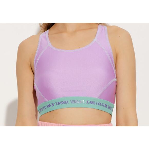 Versace Jeans Collection Visible Stitching Sports Top lilac - Picture 6 of 10